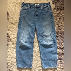 Madewell Women's Darted Barrel Jeans in Light Blue